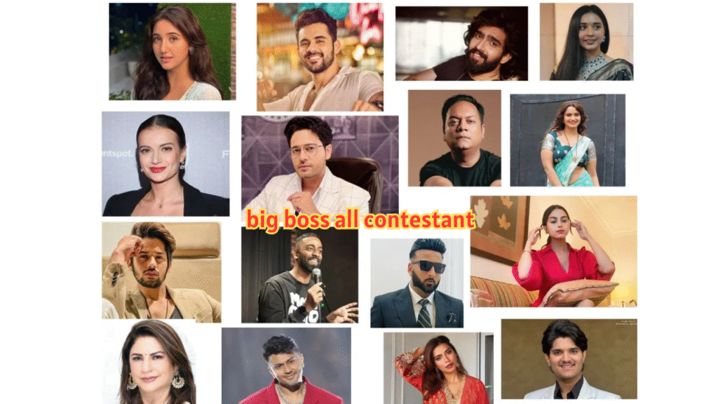 big boss all contestant