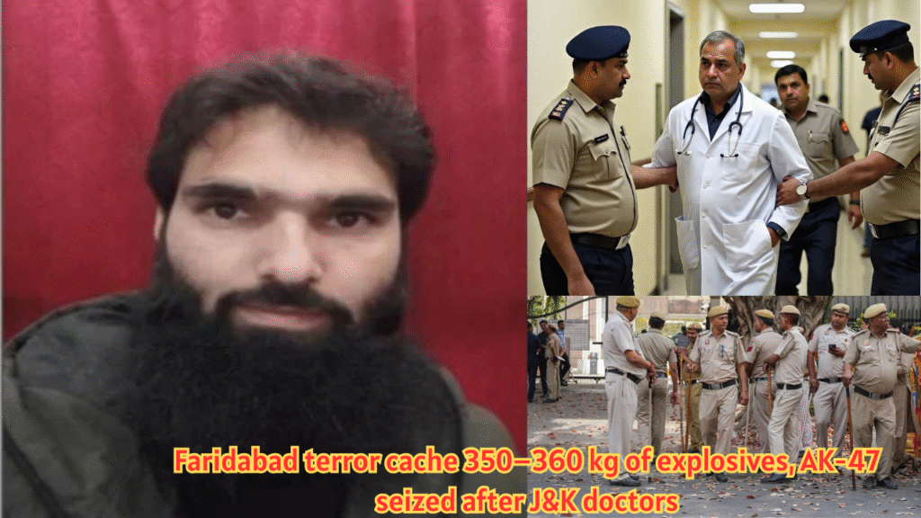 Faridabad terror cache 350–360 kg of explosives, AK-47 seized after J&K doctors